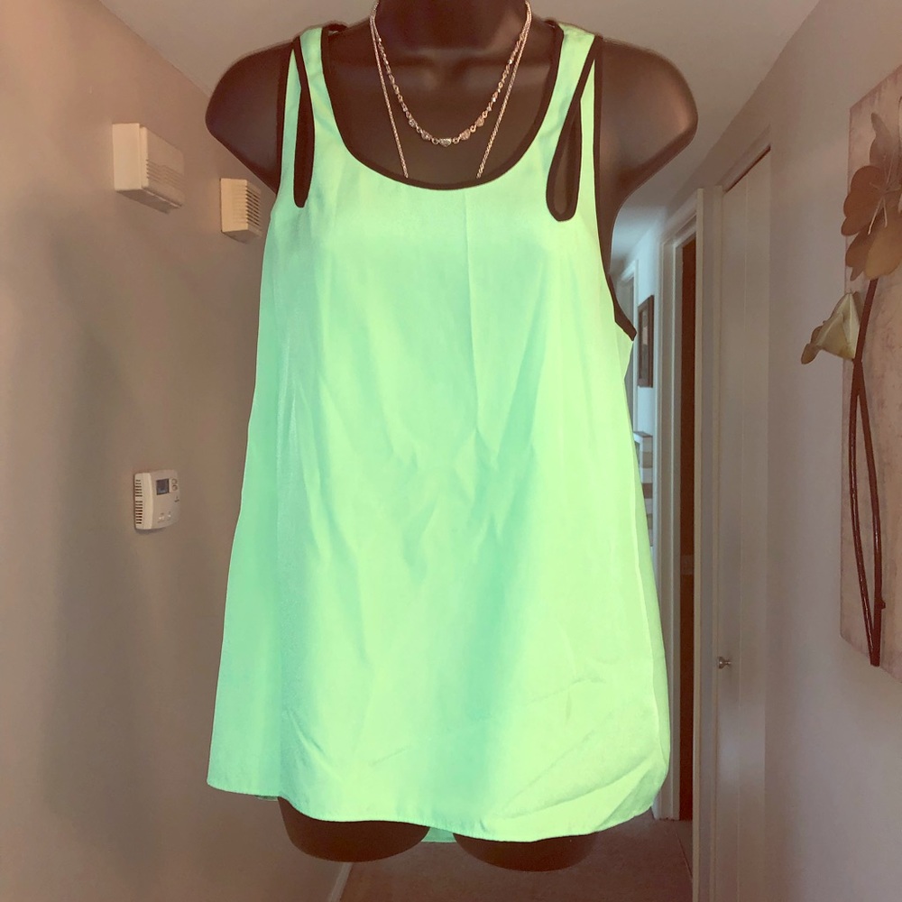 Green and Black dressy tank